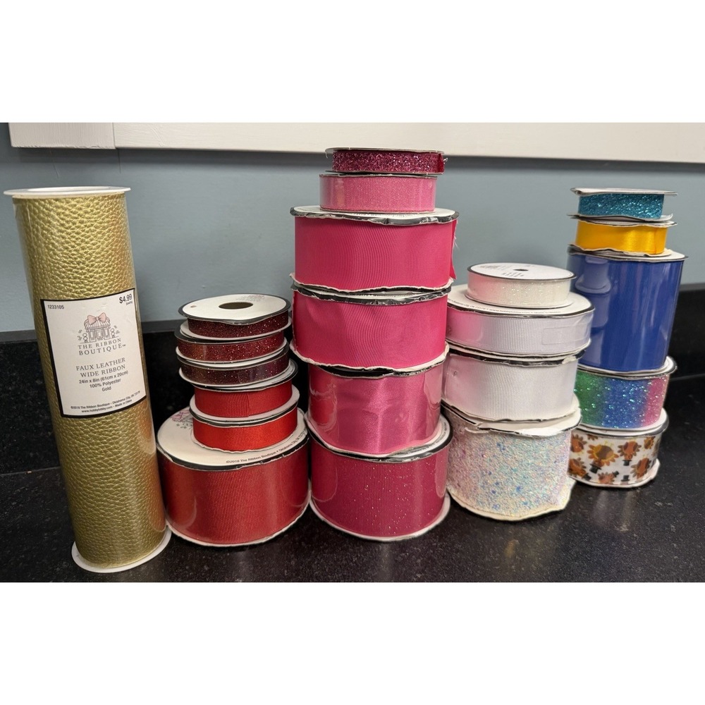 The Ribbon Boutique by Hobby Lobby – Assorted Craft Ribbon Lot of 22 Spools